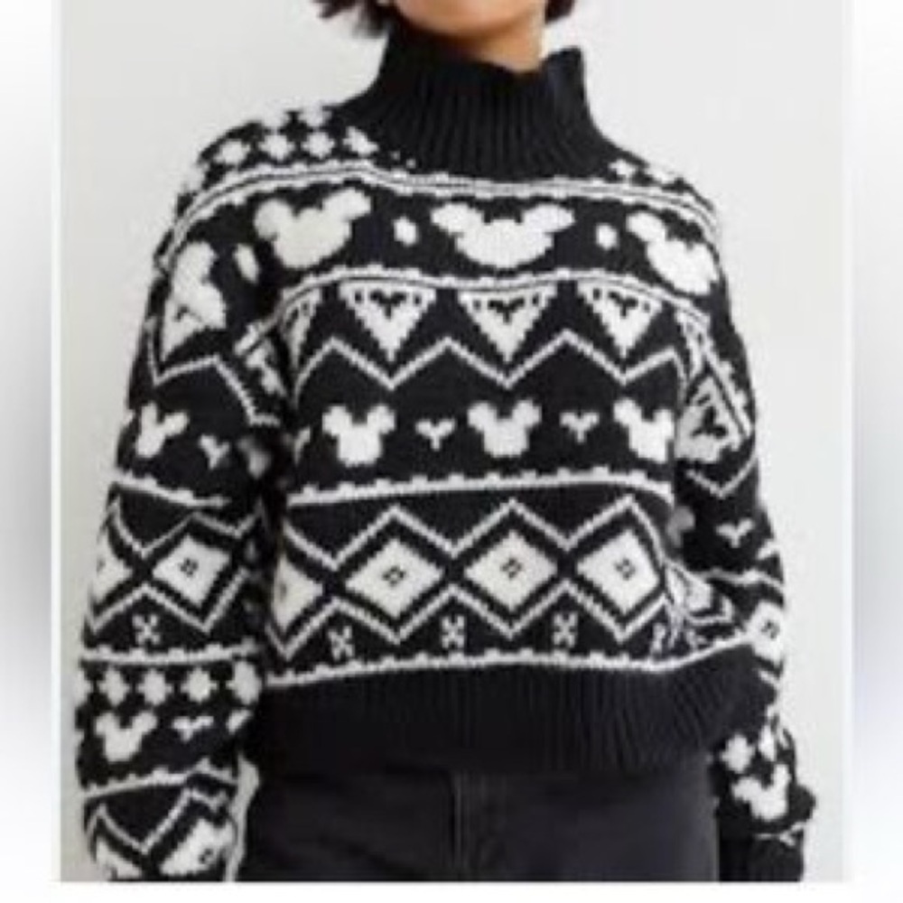 H&M x DISNEY MICKEY MOUSE MOCK NECK SWEATER size S